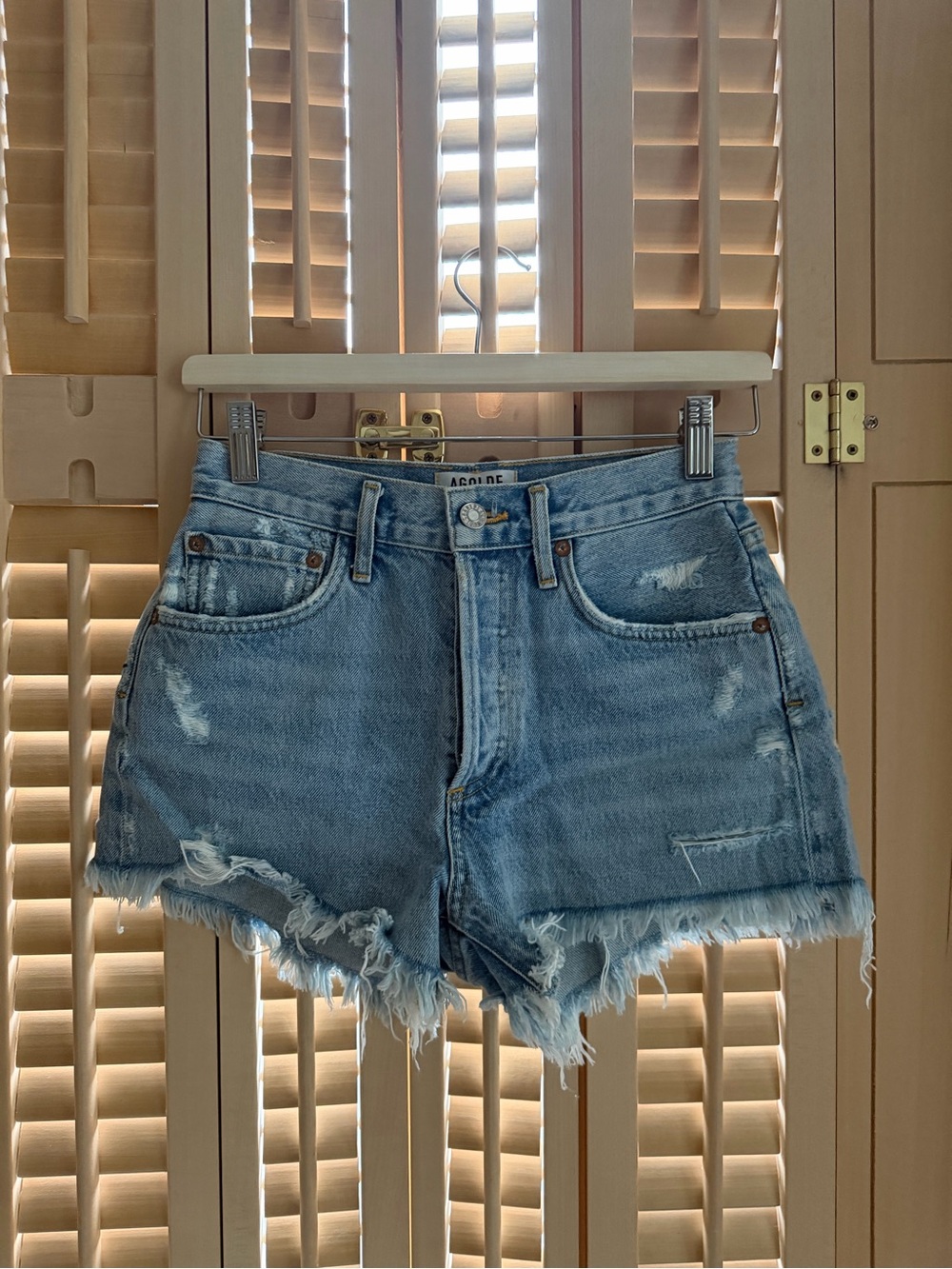 Agolde Mini Cutoff Jean Shorts